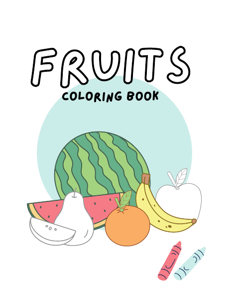 Colouring sample from Fruits, Veg & Health Colouring
