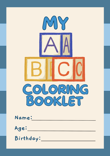 Cut & Paste sample from Alphabet Colouring