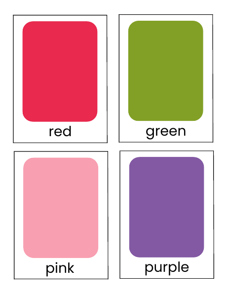 Flashcards sample from Assorted Colouring Sheets