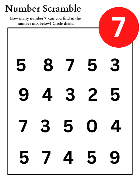 Maths sample from Numbers & Maths Pack