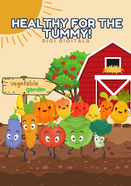 Colouring sample from Fruits, Veg & Health Colouring
