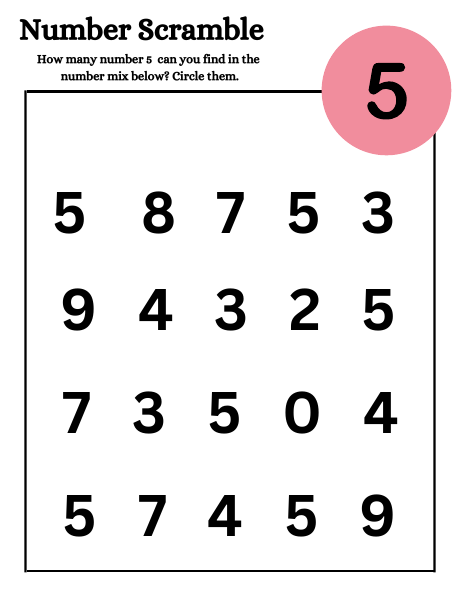 Maths sample from Numbers & Maths Pack