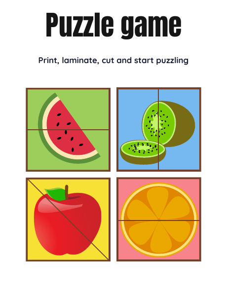 Puzzle sample from Shapes, Matching & Logic Pack