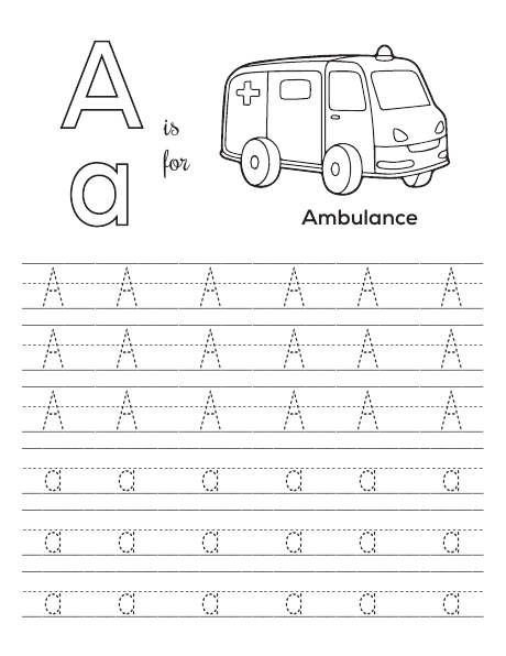 Alphabet sample from 02 Alphabet Tracing A-Z