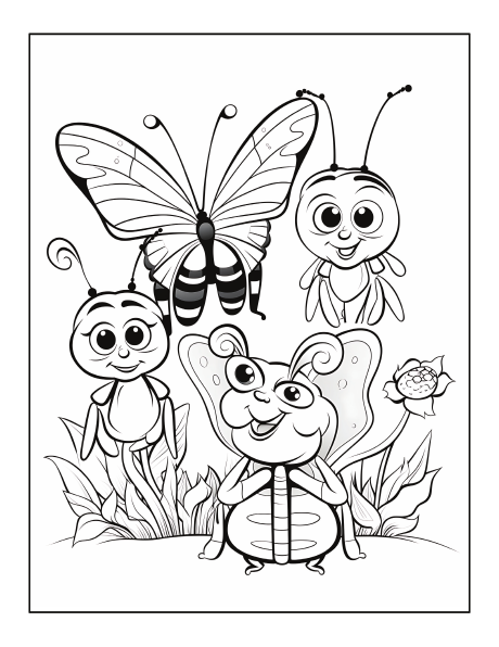 Colouring sample from Bugs & Insects Colouring