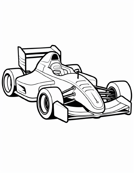 Colouring sample from Sports & Cars Colouring