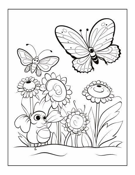 Colouring sample from Bugs & Insects Colouring