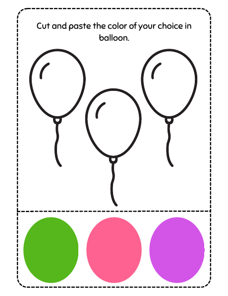Cut & Paste sample from Assorted Colouring Sheets