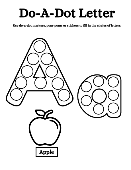 Do-a-Dot sample from 01 Learn to Write (Pre-Writing & Tracing)