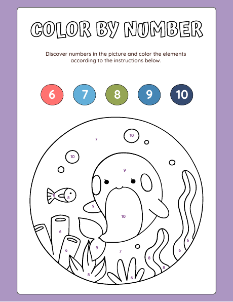 Numbers sample from Colouring Pack