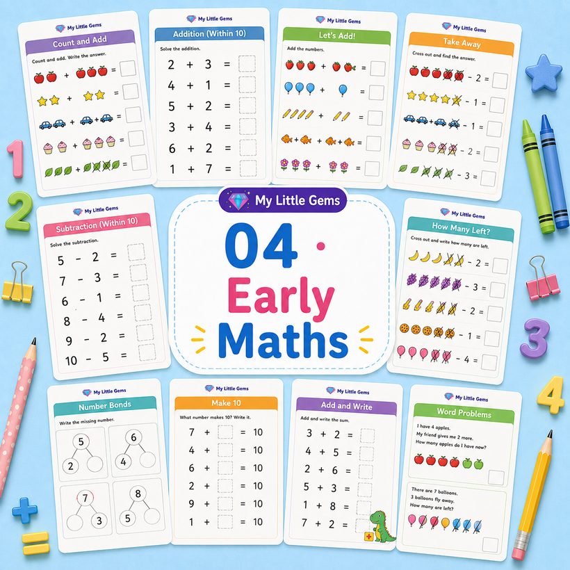 04 Early Maths – printable worksheets PDF