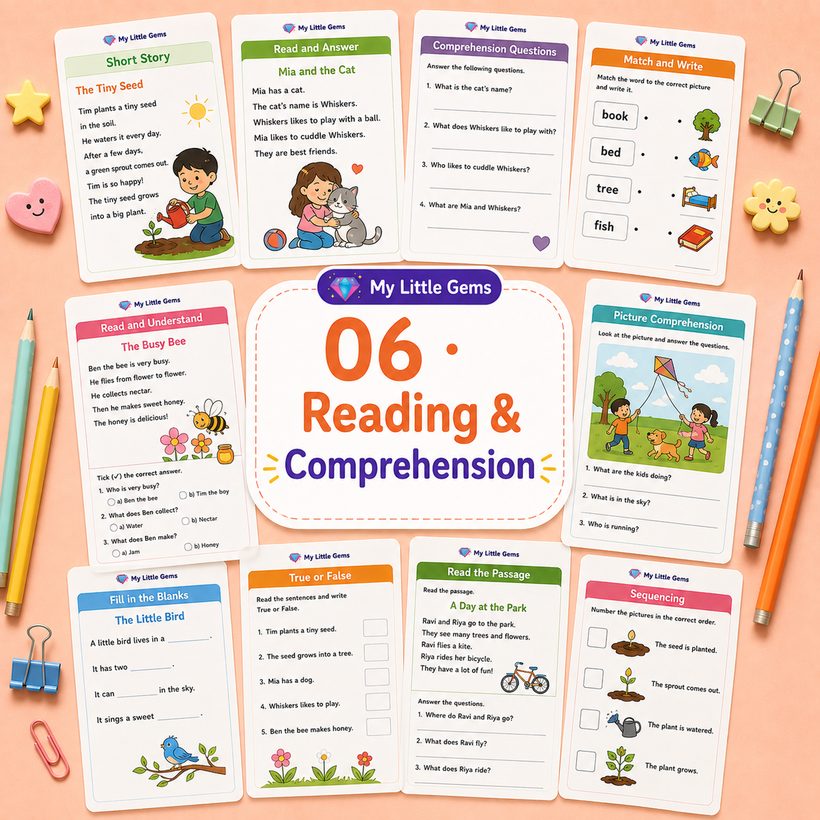 06 Reading &amp; Comprehension – printable worksheets PDF