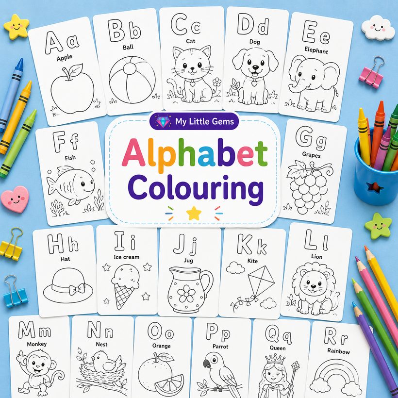 Alphabet Colouring – printable worksheets PDF