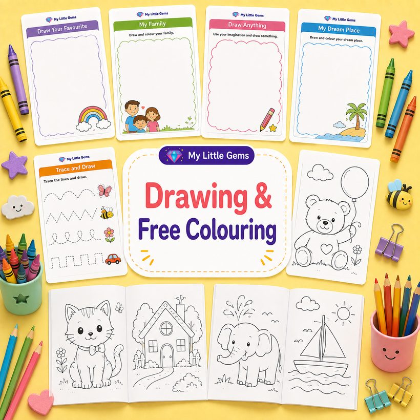 Drawing &amp; Free Colouring – printable worksheets PDF