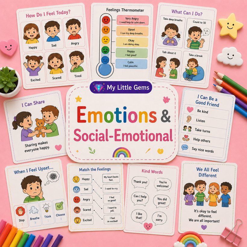 Emotions &amp; Social-Emotional – printable worksheets PDF