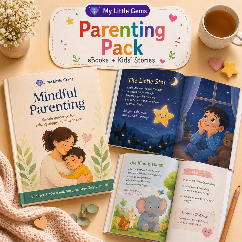 Parenting Pack (curated eBooks + kids stories) – printable worksheets PDF