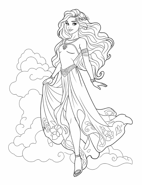 Colouring sample from Greek Mythology Colouring