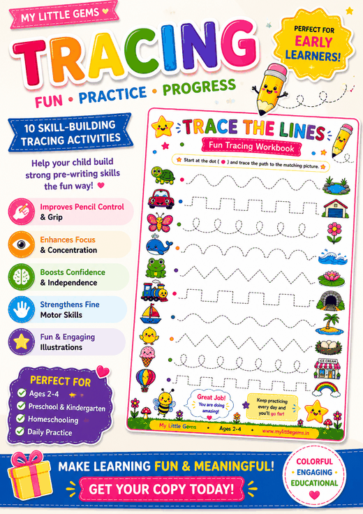Line Tracing worksheets from Early Learners Activity Pack