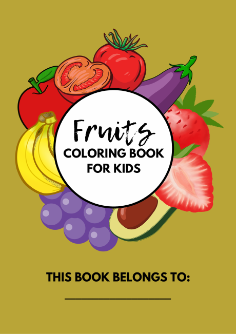 Colouring sample from Fruits, Veg & Health Colouring