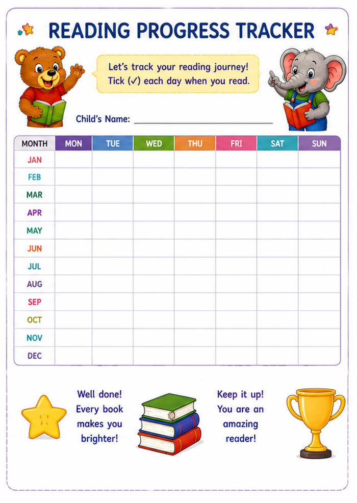 Reading progress tracker