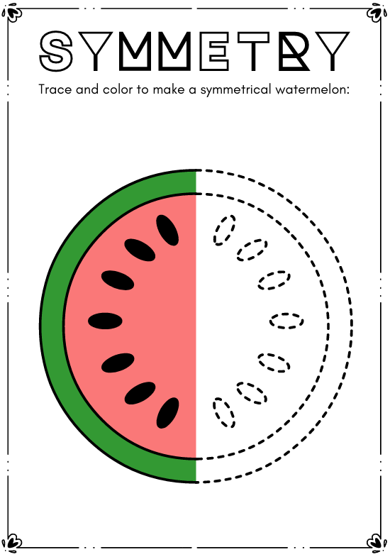 Symmetry & Tracing sample from Complete Library — 12,000+ worksheets